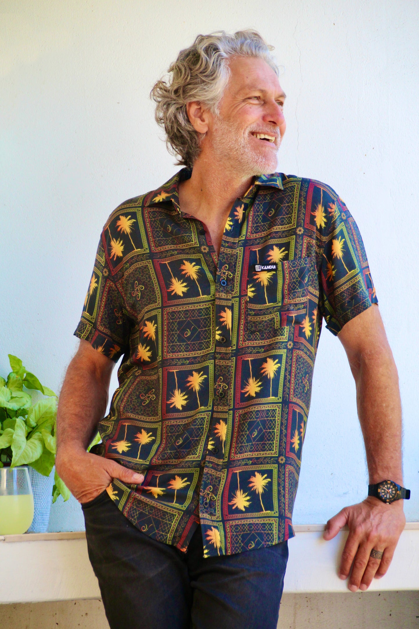 Kandui Surf - Rusta Palm Men’s Cotton Shirt