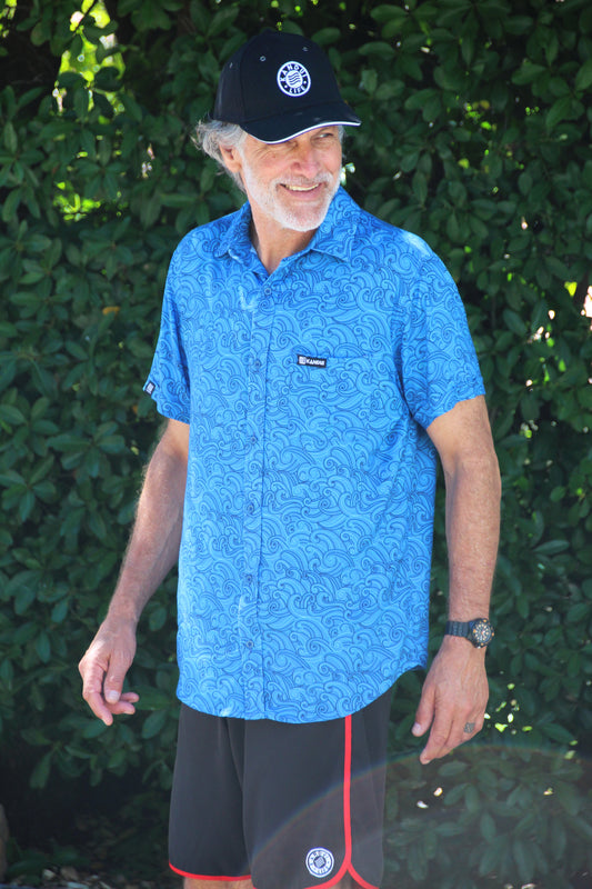 Kandui Surf - "Waves" Men’s Button-Up Shirt